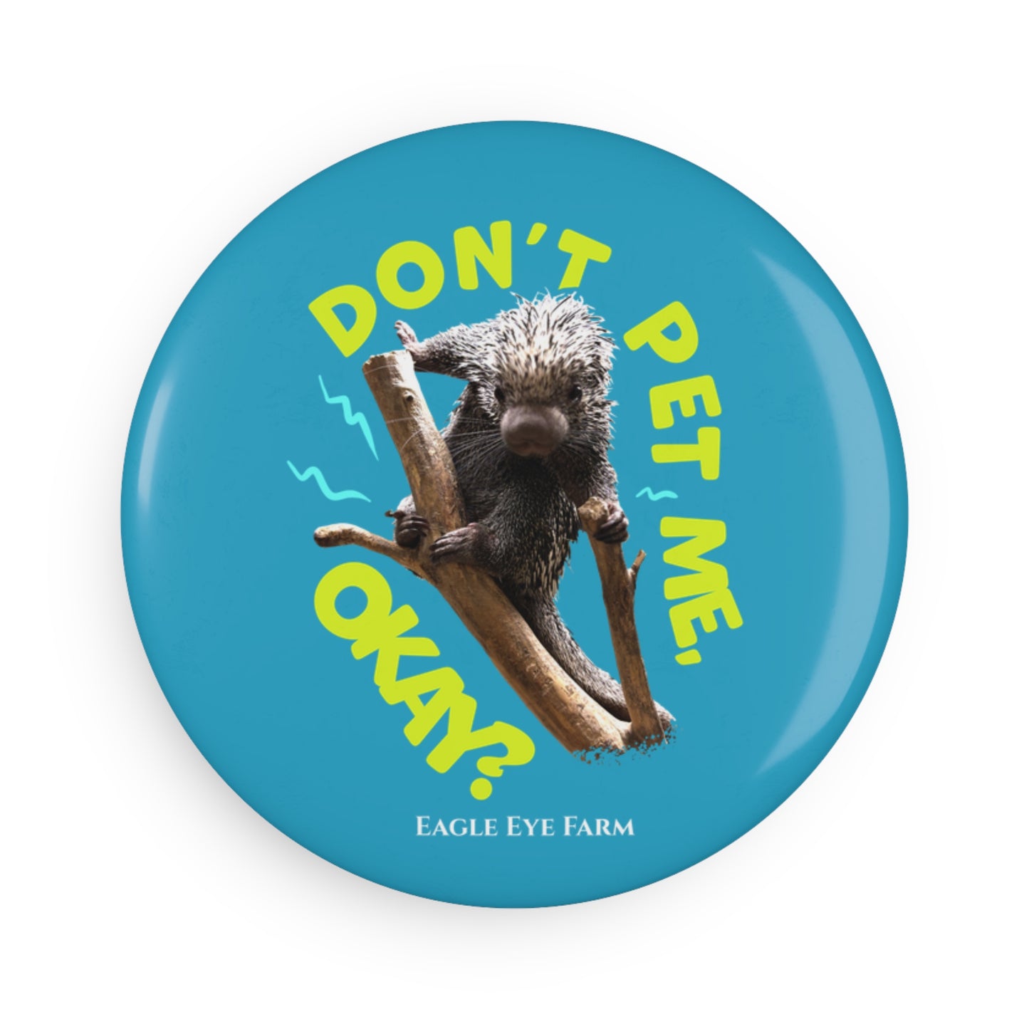 Don't Pet Me  Button Magnet
