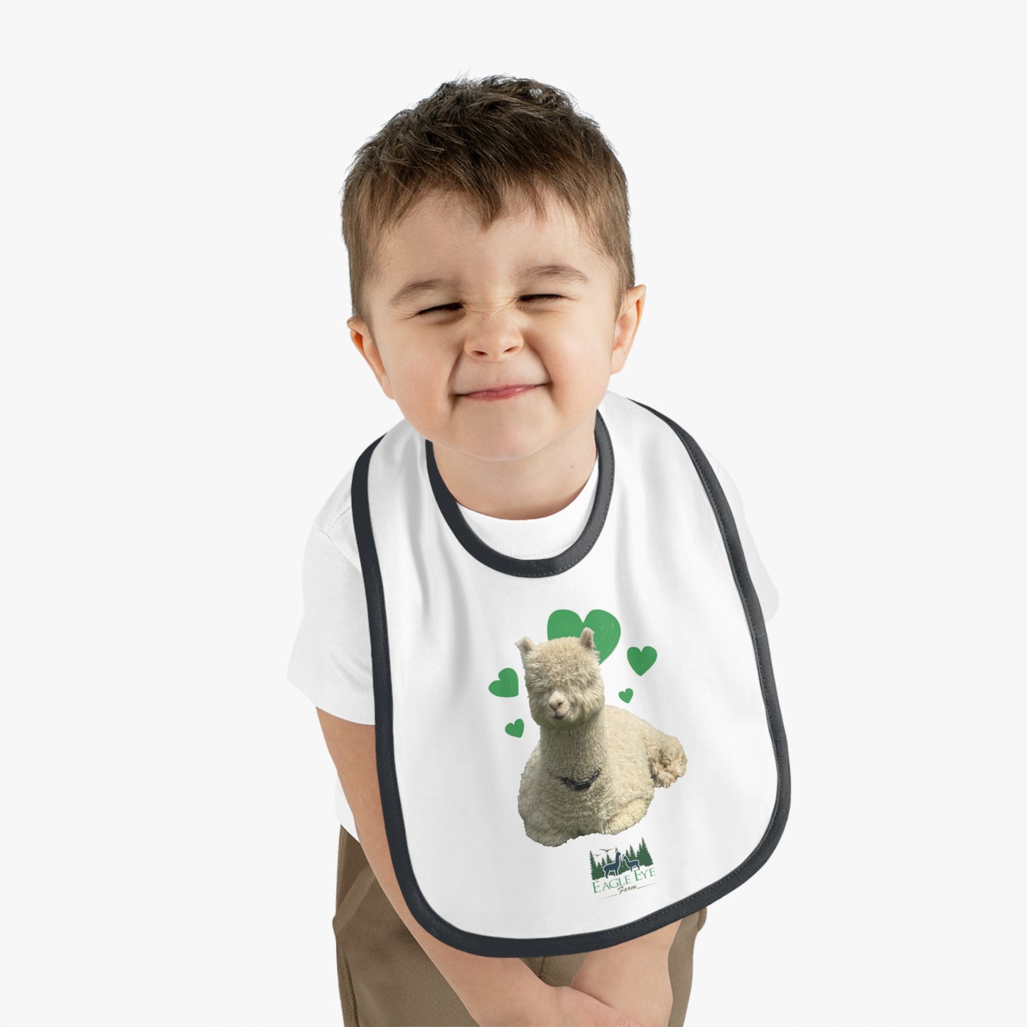 Baby Contrast Trim Jersey Bib