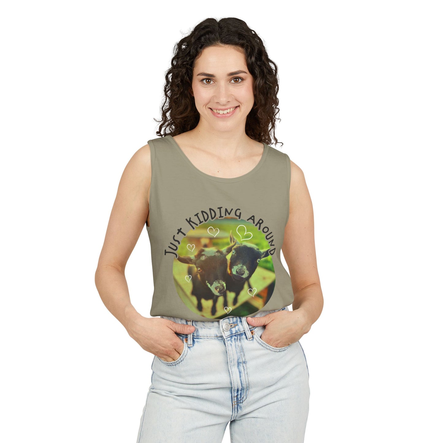 Just Kidding (goat) Tank Top