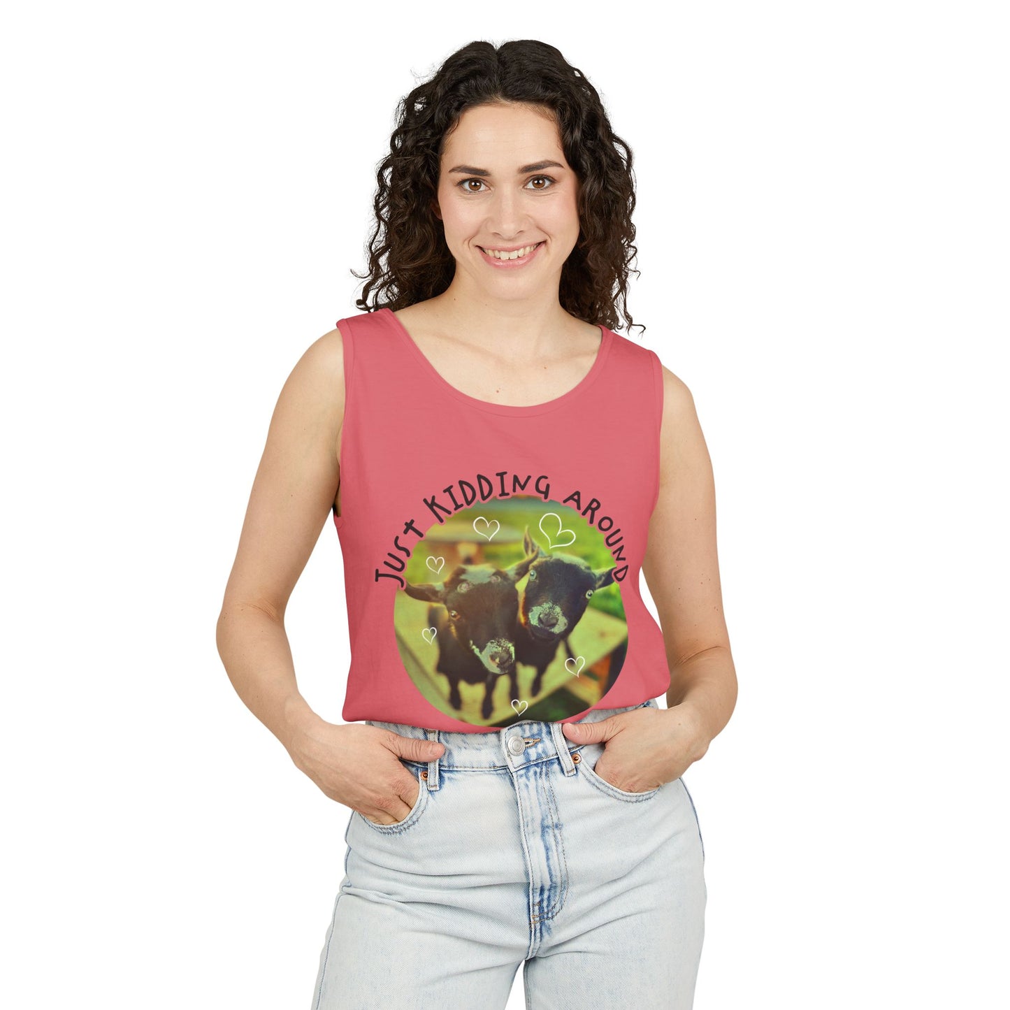 Just Kidding (goat) Tank Top