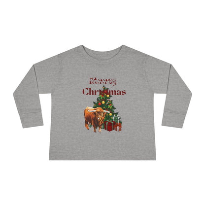 Mooey Christmas Toddler Long Sleeve Tee