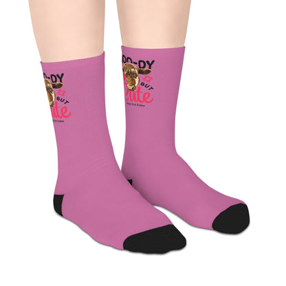 Moo-dy Mid-length Socks