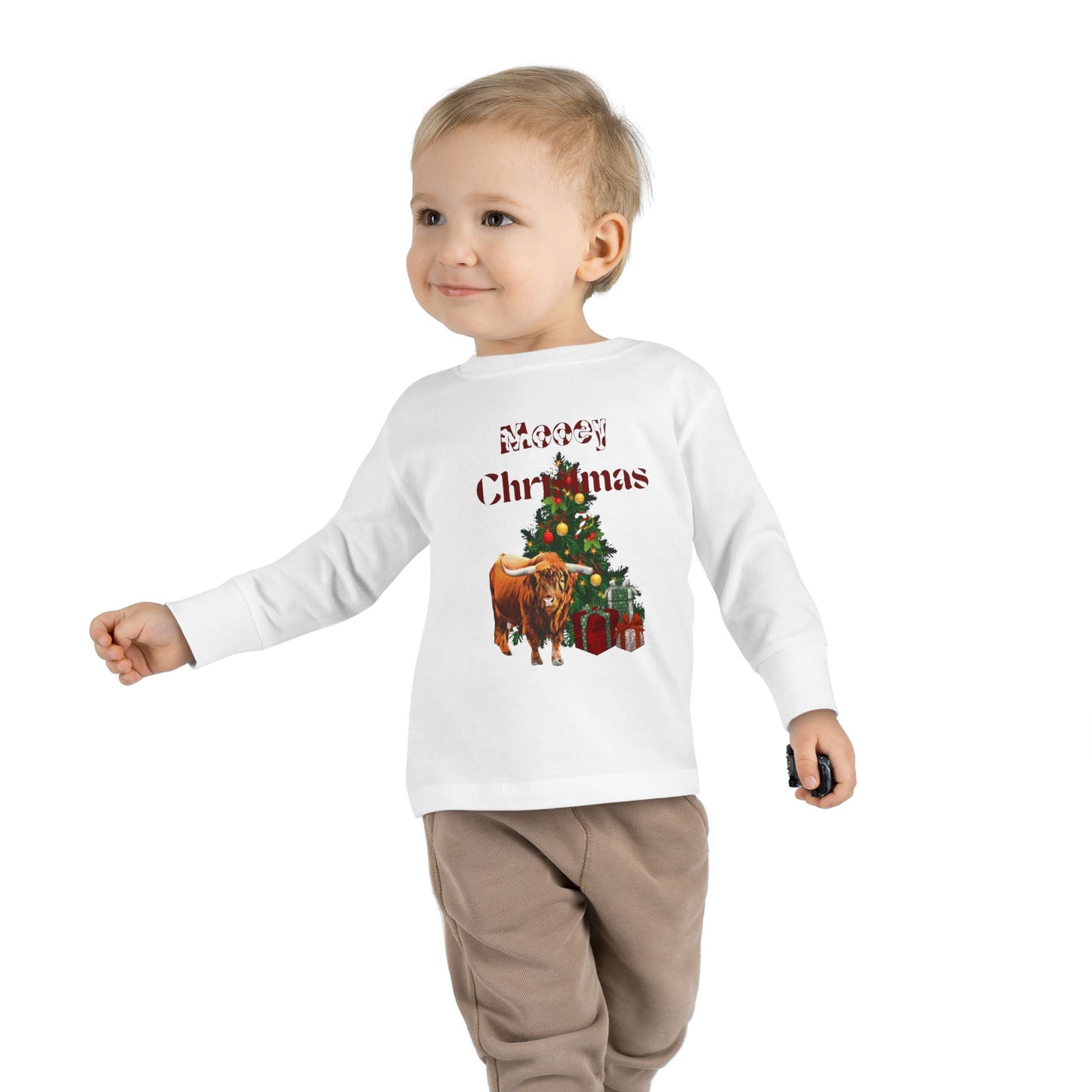Mooey Christmas Toddler Long Sleeve Tee