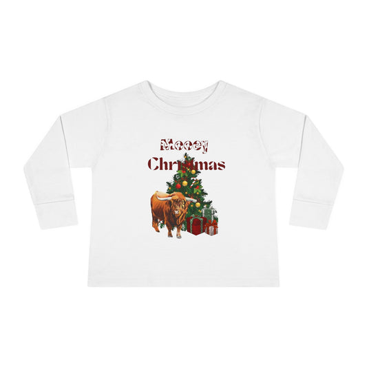 Mooey Christmas Toddler Long Sleeve Tee