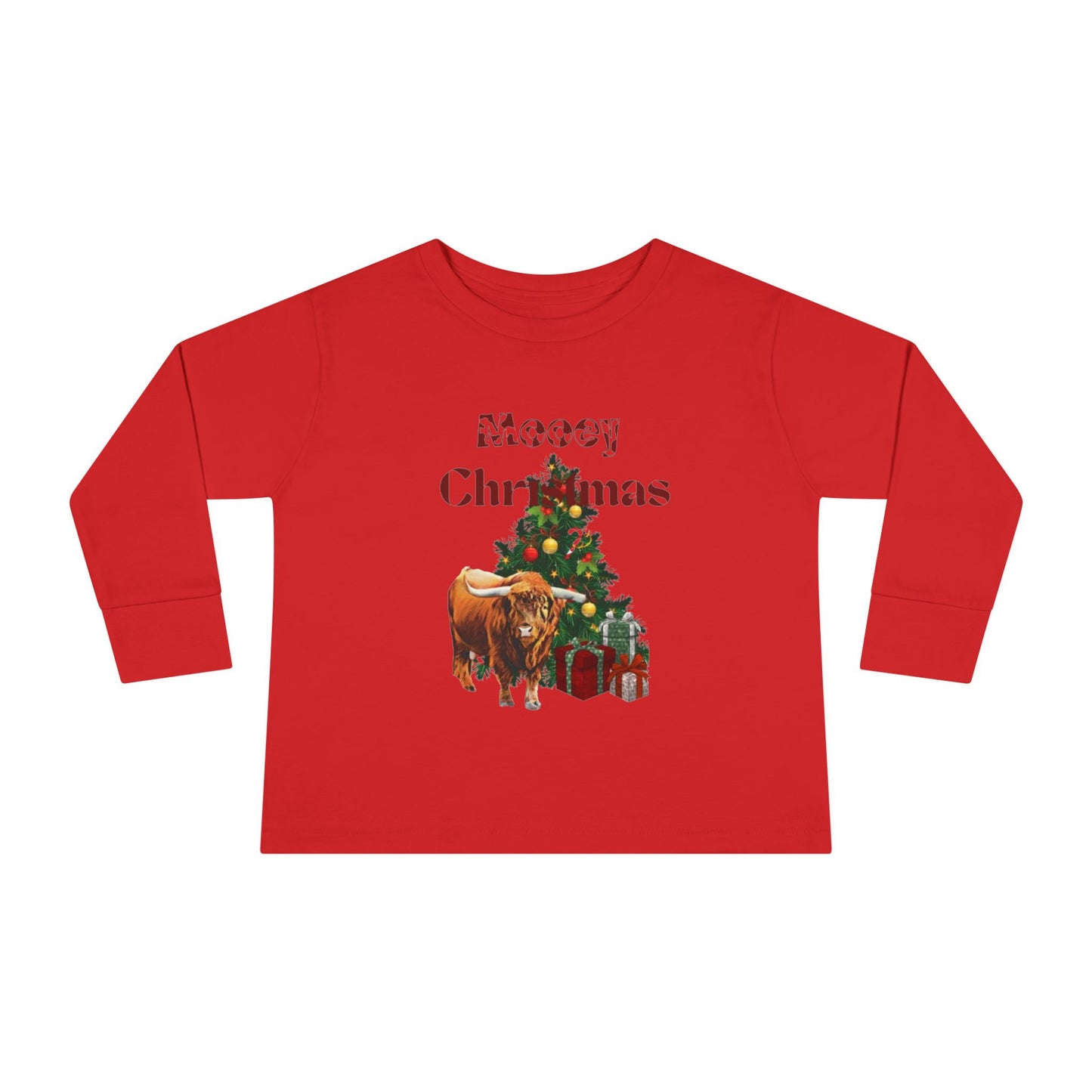 Mooey Christmas Toddler Long Sleeve Tee