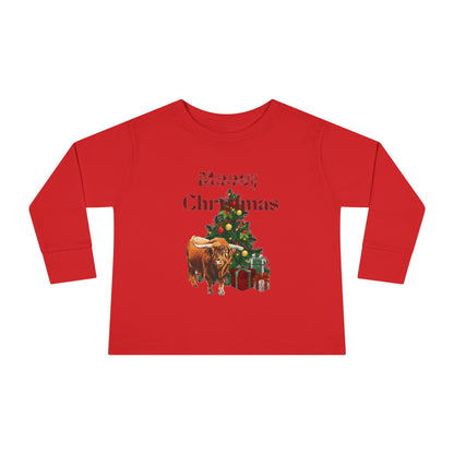 Mooey Christmas Toddler Long Sleeve Tee