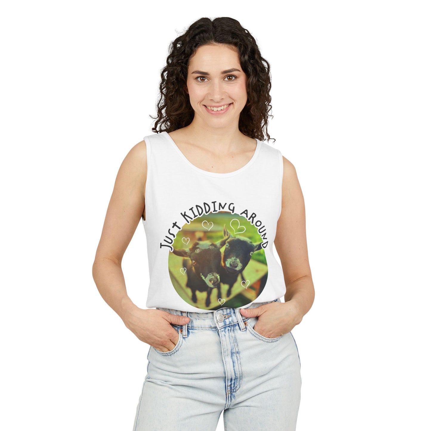 Just Kidding (goat) Tank Top