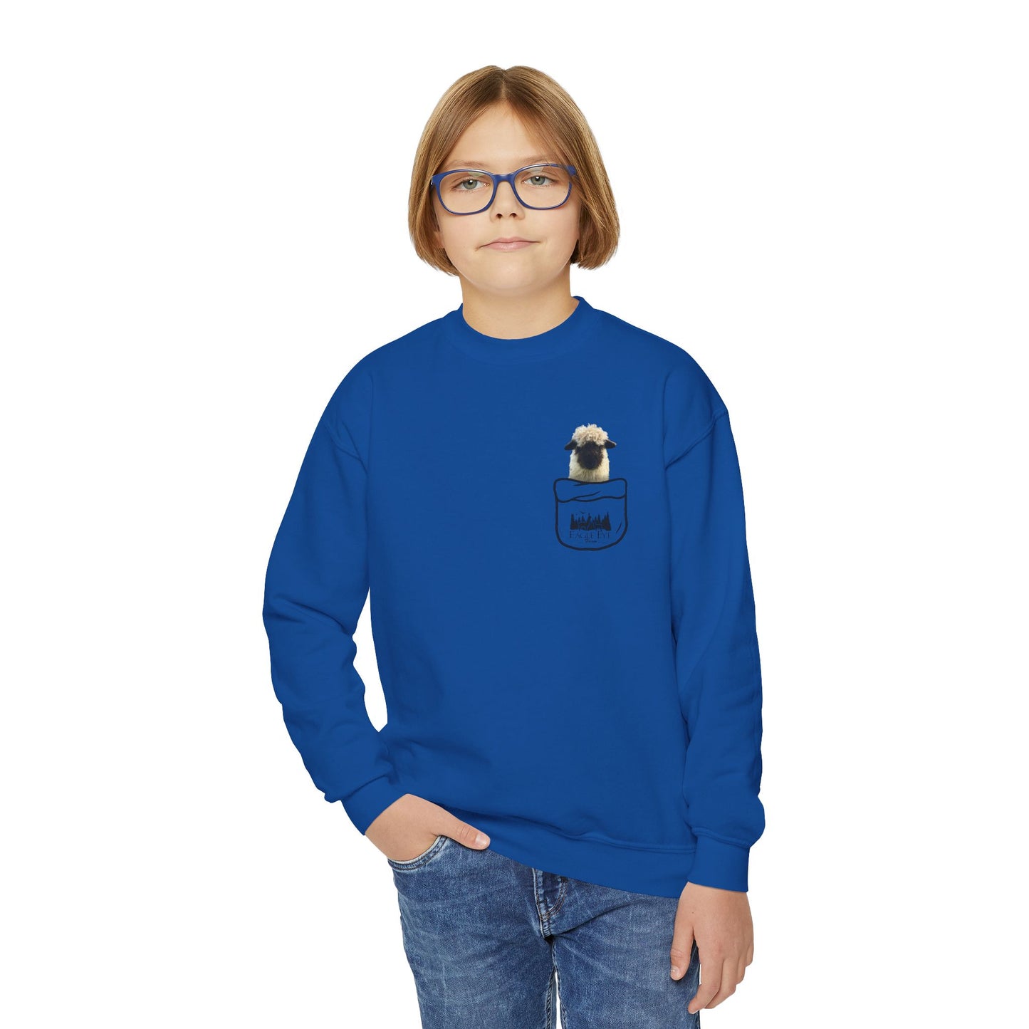 Pocket Pals Sheep Youth Crewneck
