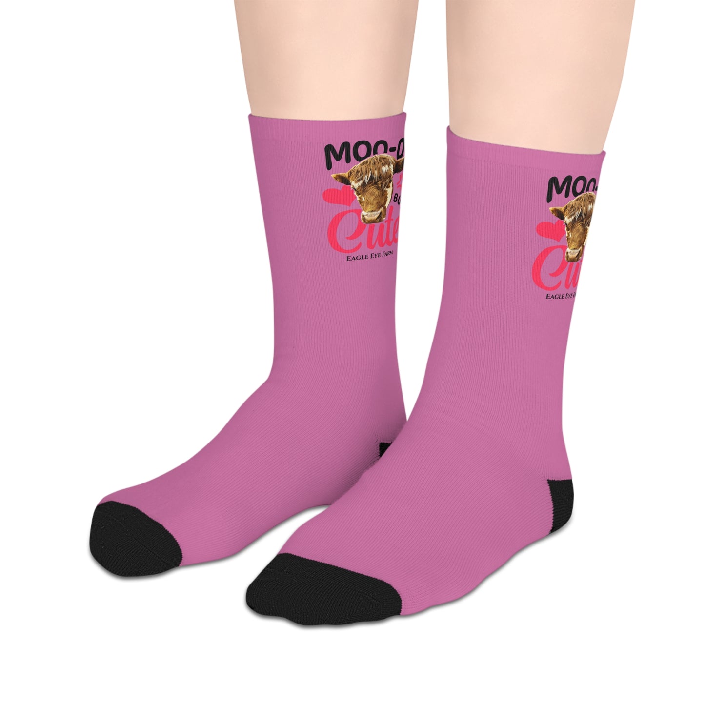 Moo-dy Mid-length Socks