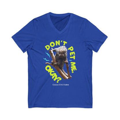 Don't Pet Me  V-Neck Tee