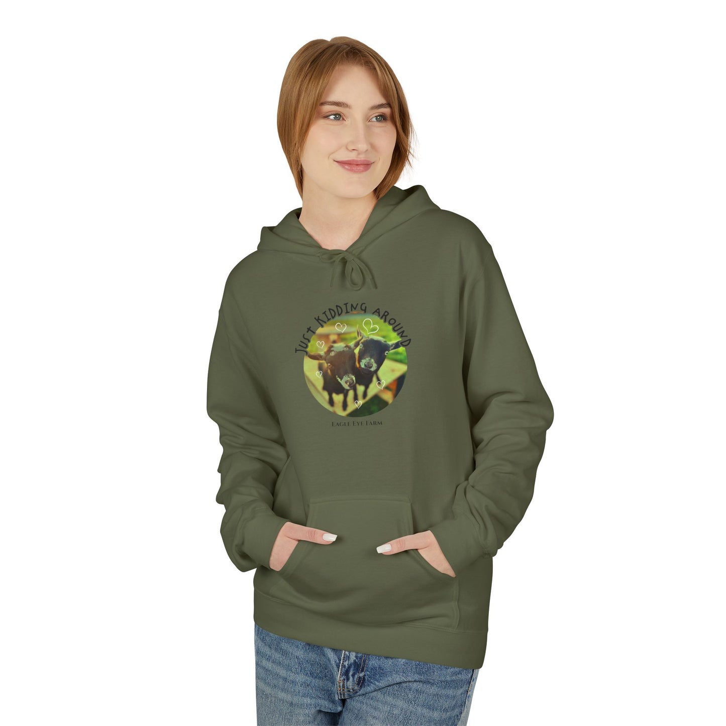 Kidding Around (goats)Hoodie