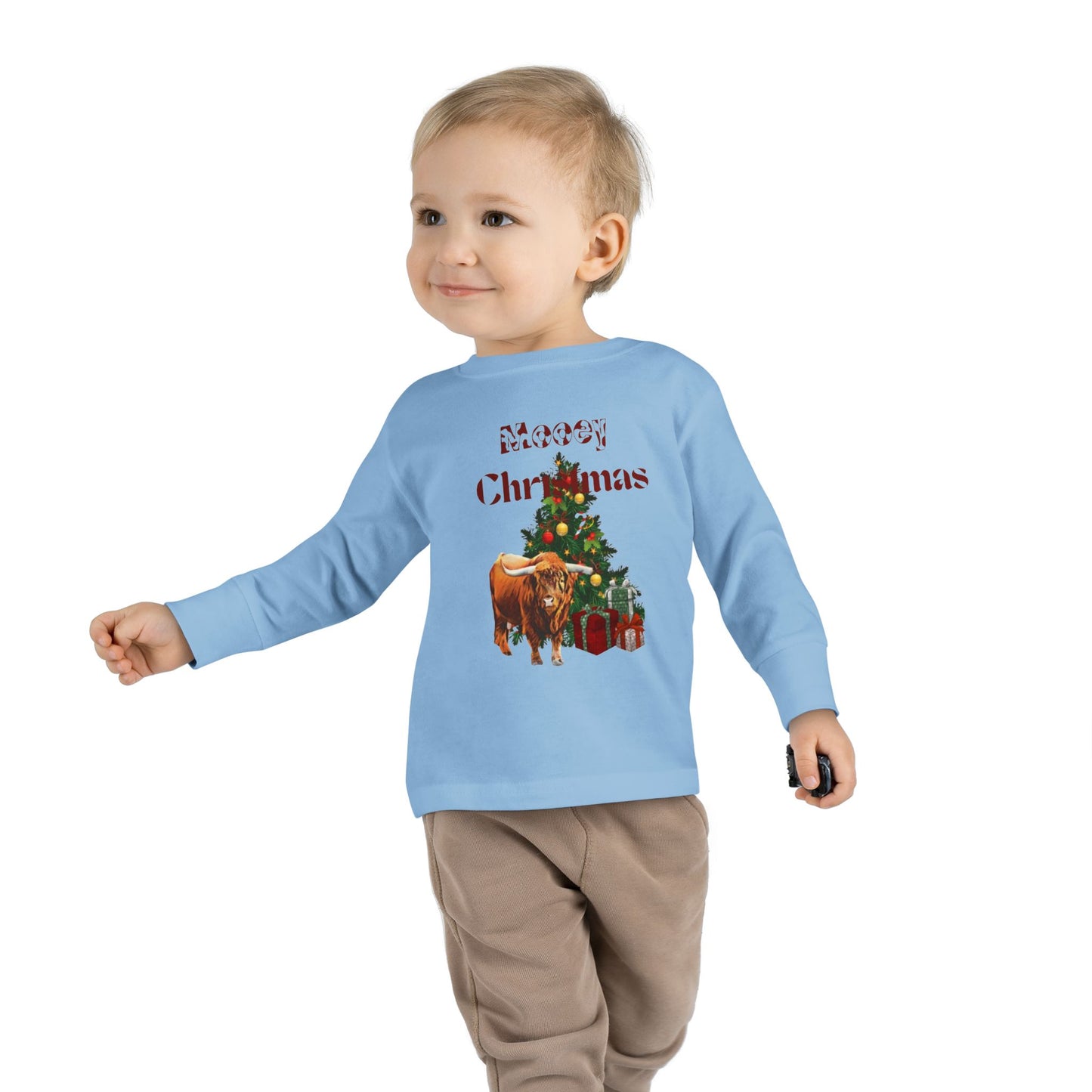 Mooey Christmas Toddler Long Sleeve Tee