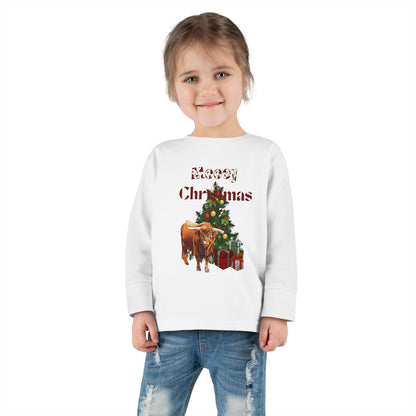 Mooey Christmas Toddler Long Sleeve Tee