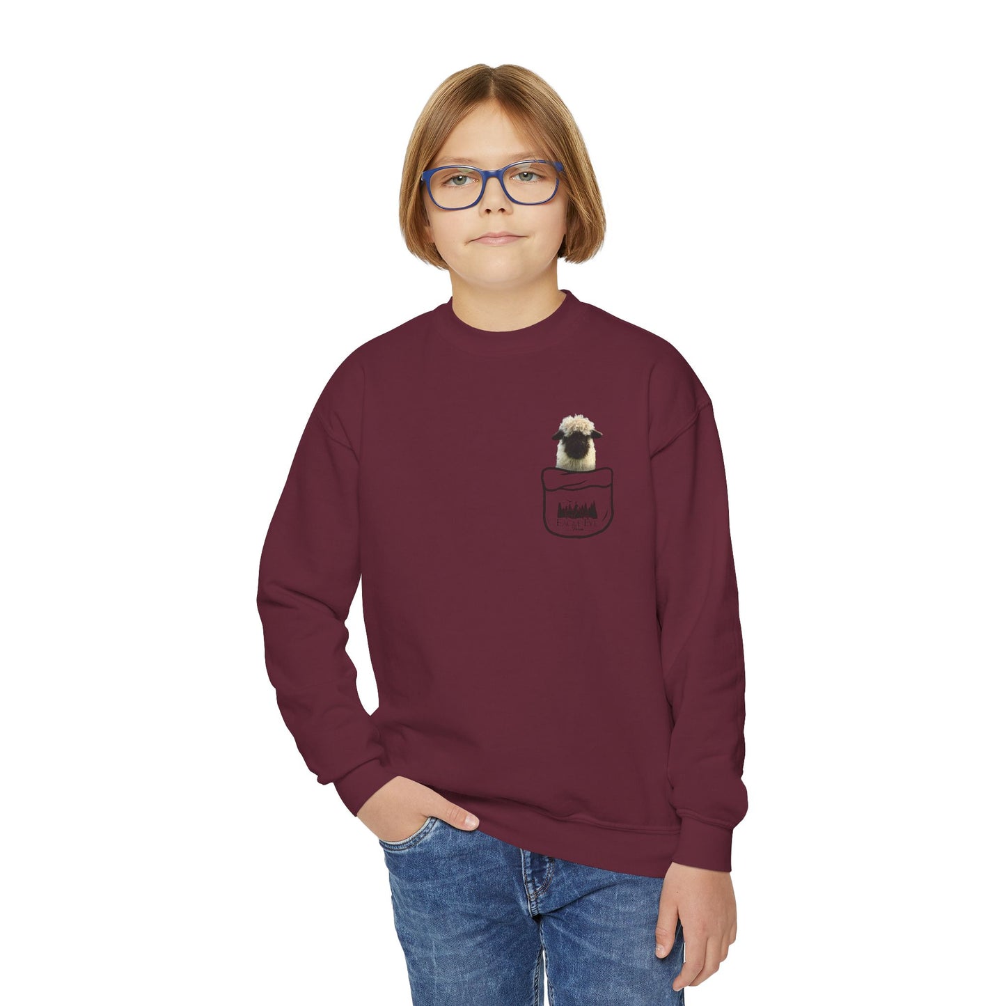 Pocket Pals Sheep Youth Crewneck
