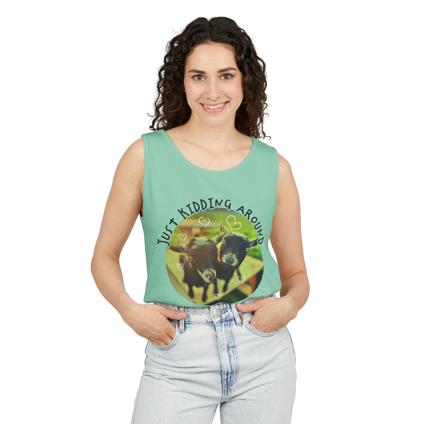 Just Kidding (goat) Tank Top
