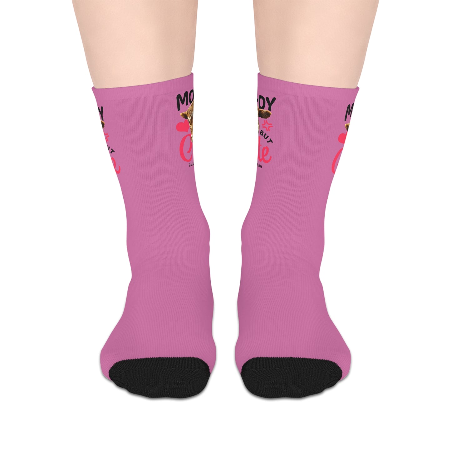 Moo-dy Mid-length Socks