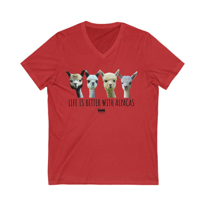 Life's better with Alpacas V-Neck Tee